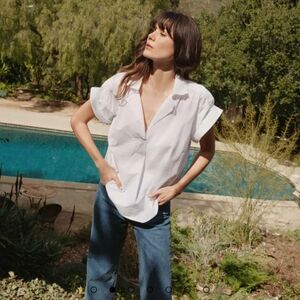 Nation LTD White Short Sleeve Top